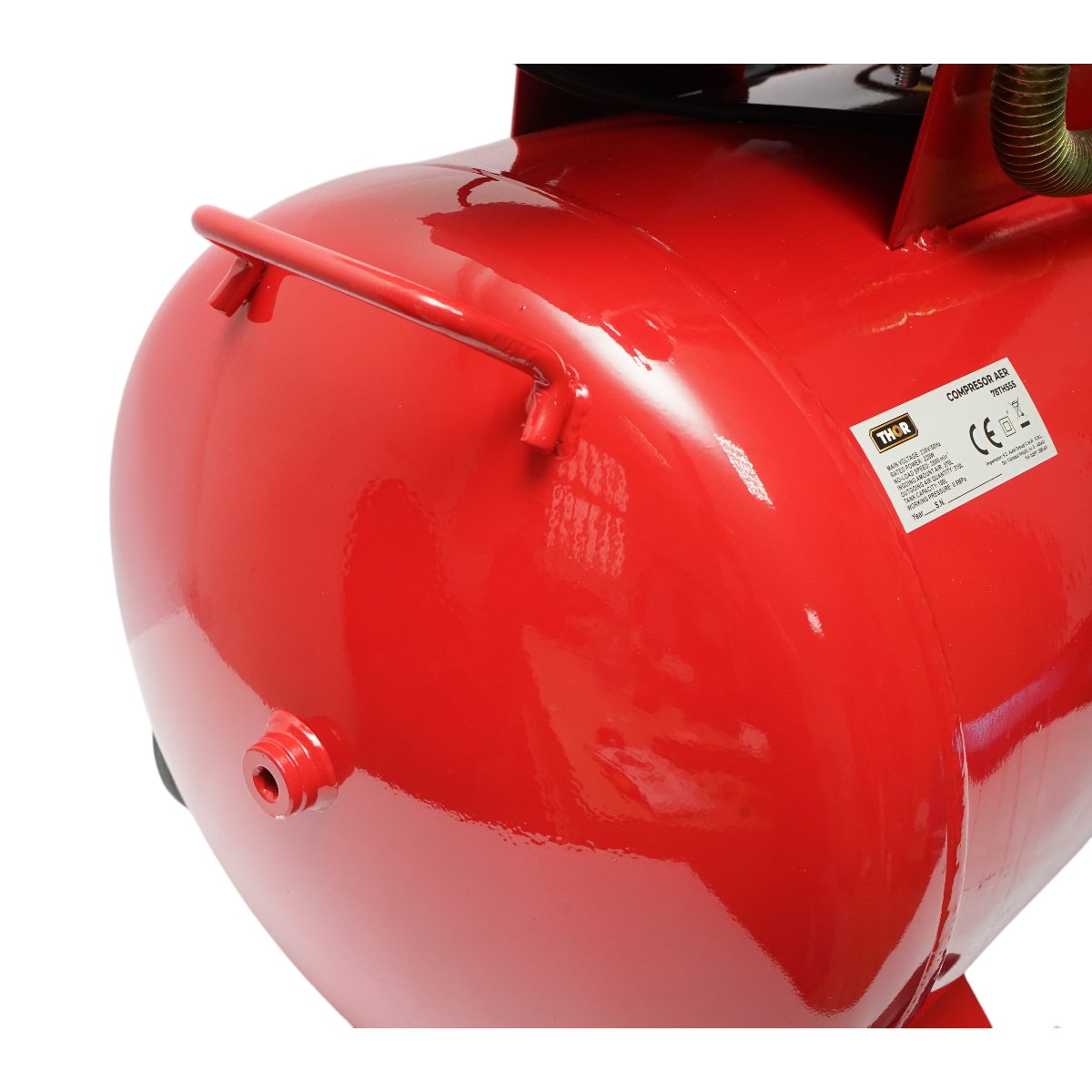 Compresor aer volum 100L, motor 2 cilindrii in V 2.2KW/2CP, presiune maxima 8 bar, volum aer aspirat 370L THOR
